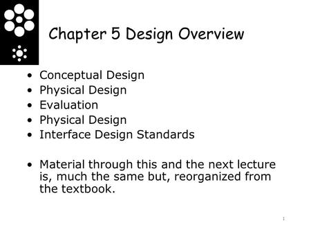 Chapter 5 Design Overview