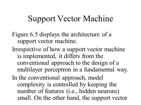 Support Vector Machine