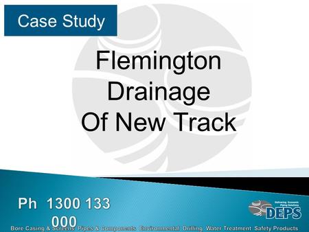 Case Study Flemington Drainage Of New Track. Flemington Racecourse is a major racing venue in Melbourne, the track due to its surface condition needed.