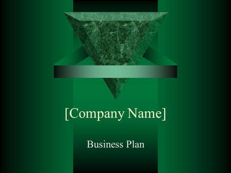 [Company Name] Business Plan.