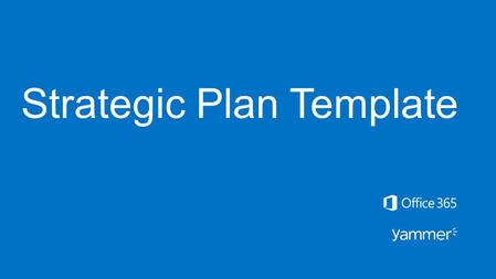 Strategic Plan Template