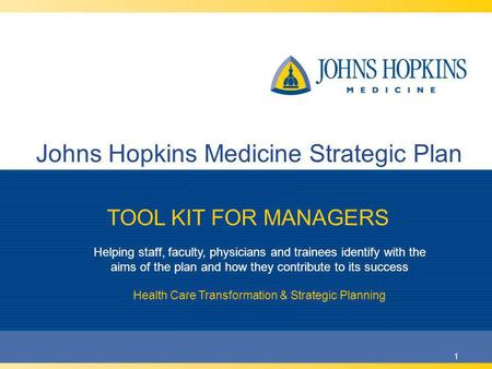 Johns Hopkins Medicine Strategic Plan