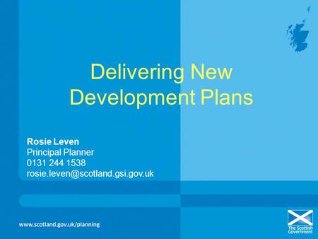 Delivering New Development Plans