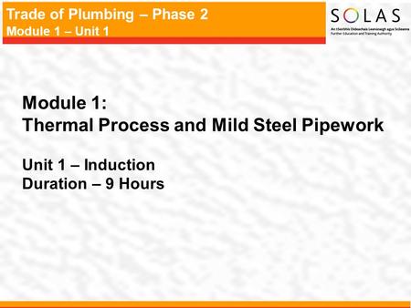 Thermal Process and Mild Steel Pipework