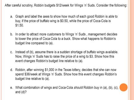 After careful scrutiny, Robbin budgets $12/week for Wings ‘n’ Suds