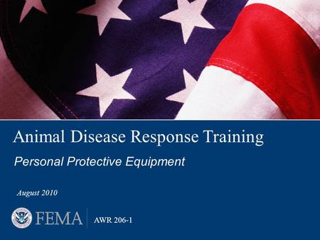 Scope Statement This lesson provides responders with information regarding procedures for selection, inspection, and safe use of appropriate personal protective.