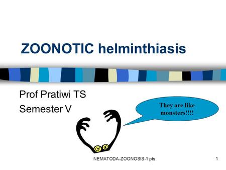 ZOONOTIC helminthiasis