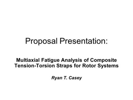 Proposal Presentation: