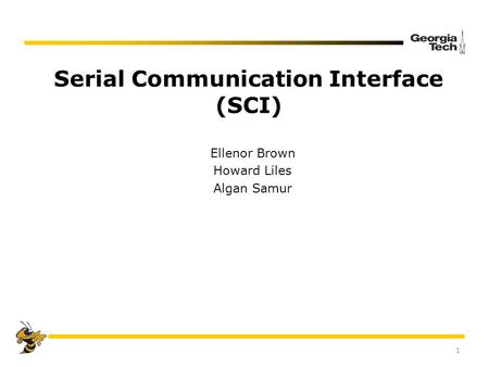 Serial Communication Interface (SCI)