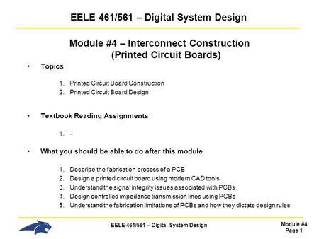 EELE 461/561 – Digital System Design