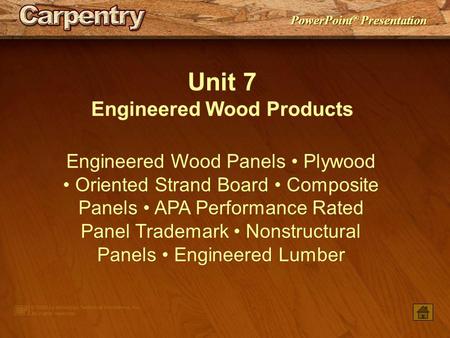 Engineered Wood Products