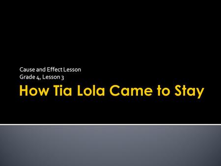 How Tia Lola Came to Stay