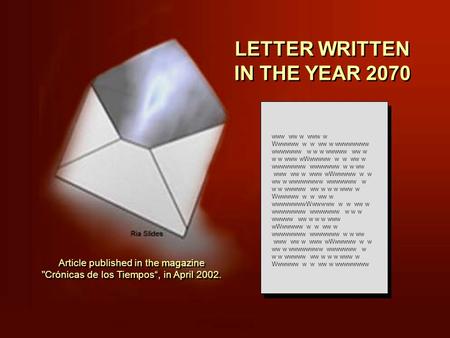 LETTER WRITTEN IN THE YEAR 2070 LETTER WRITTEN IN THE YEAR 2070 www ww w www w Wwwwww w w ww w wwwwwwww wwwwwww w w w wwwww ww w w w www wWwwwww w w ww.