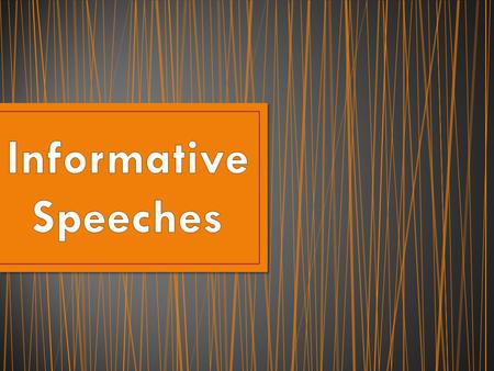 Survey of graduates from 5 U.S. colleges: Respondents asked to rank the speech skills most important to their jobs: Informative speaking was rated number.