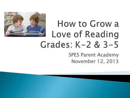 SPES Parent Academy November 12, 2013. Help kids be successful! Encourage your child to get 30 minutes of exercise. Make sure your child gets enough sleep,