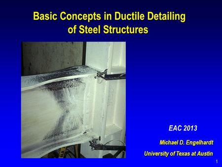 Basic Concepts in Ductile Detailing