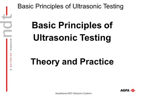 Krautkramer NDT Ultrasonic Systems