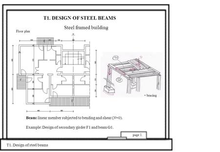 T1. DESIGN OF STEEL BEAMS Steel framed building