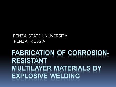 PENZA STATE UNUVERSITY PENZA, RUSSIA. Anodic and cathodic polarization curves 2.