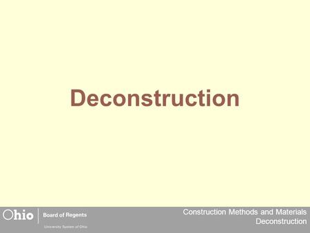 Deconstruction.