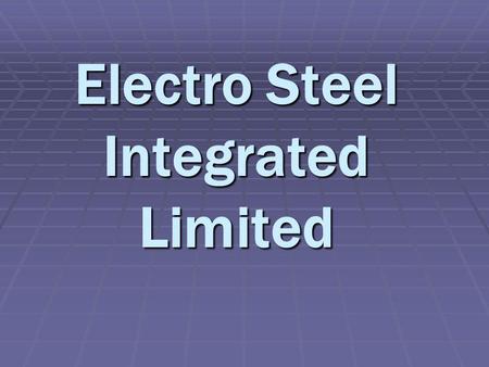 Electro Steel Integrated Limited. Introduction Electro steel Integrated Limited (EIL), a subsidiary unit of Electro steel Group, pioneer in DI Pipes market,