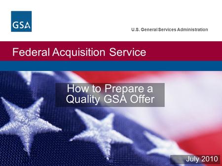 How to Prepare a Quality GSA Offer