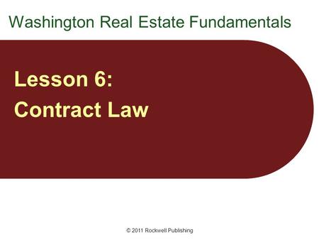 Washington Real Estate Fundamentals