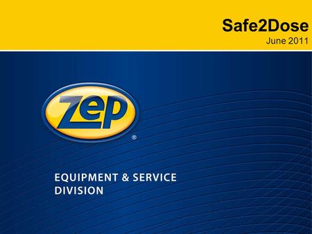 Safe2Dose June 2011. Introduction and Background Introduce Safe2Dose – Had Closed Loop System – Measure Up 2.5 gallon containers x 4 x 8 lbs. –Green alternative.