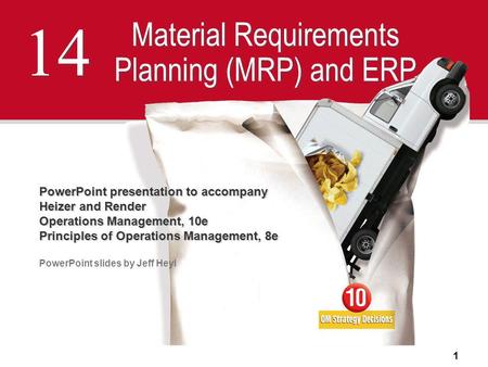 Material Requirements Planning (MRP) and ERP