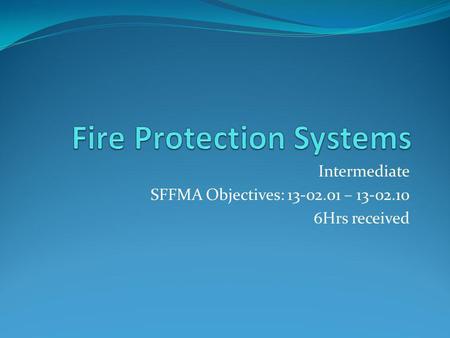 Fire Protection Systems