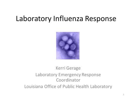 Laboratory Influenza Response