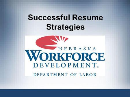 Successful Resume Strategies