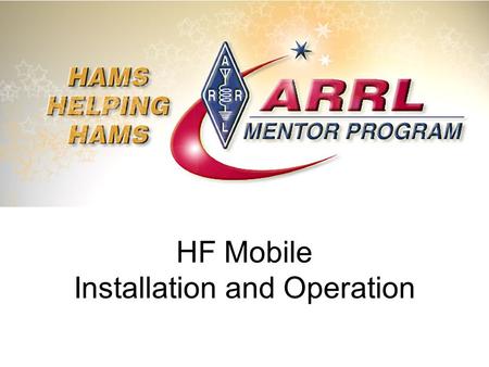 HF Mobile Installation and Operation