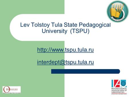 Lev Tolstoy Tula State Pedagogical University (TSPU)