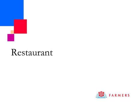 Restaurant. What Do We Write? Establishments primarily engaged in the retail sale of prepared food and drink for on-premises immediate consumption SIC.