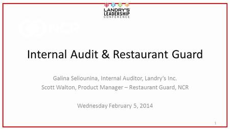 Internal Audit & Restaurant Guard