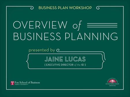 PLANNING FOR BUSINESS SUCCESS