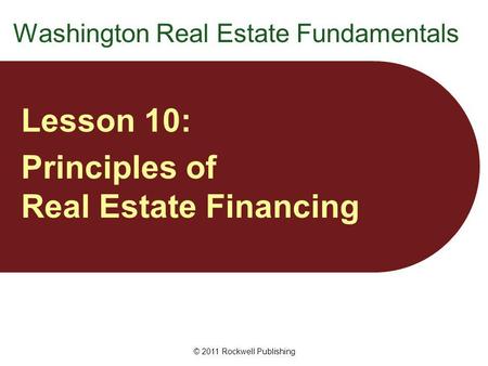 Washington Real Estate Fundamentals