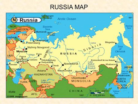 RUSSIA MAP. GENERAL INFORMATION - MOSCOW Time difference: One and half hour behind India time. Best time to visit for Indians is May to August. Low season.