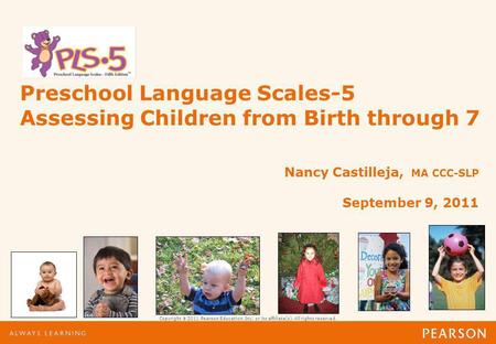 Preschool Language Scales-5 Assessing Children from Birth through 7