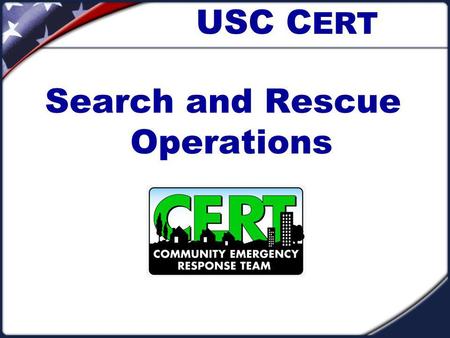 Search and Rescue Operations