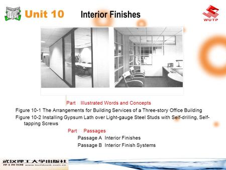 Unit 10 Interior Finishes Part Illustrated Words and Concepts Figure 10-1 The Arrangements for Building Services of a Three-story Office Building Figure.