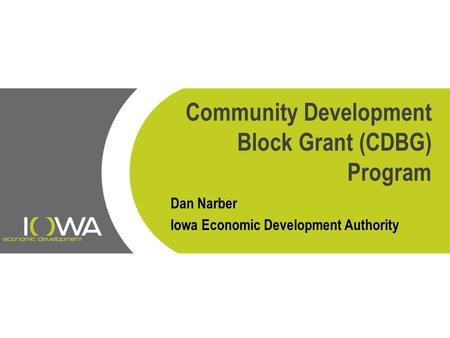 Community Development Block Grant (CDBG) Program