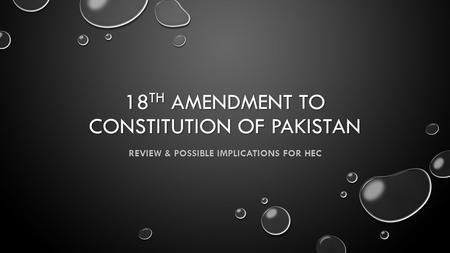 18th amendment to constitution of pakistan