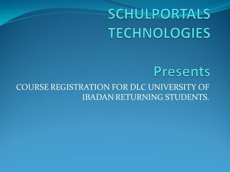 SCHULPORTALS TECHNOLOGIES Presents