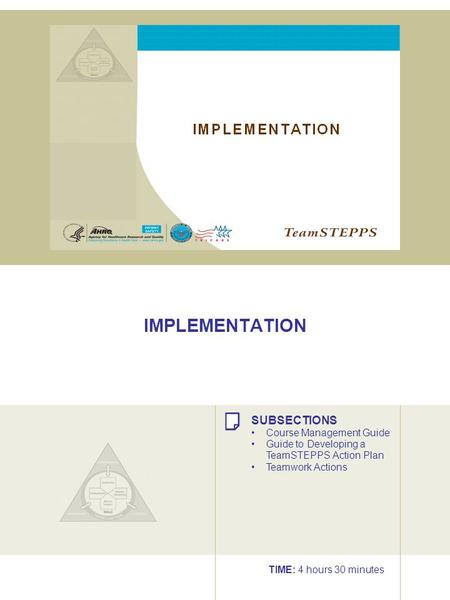 IMPLEMENTATION SUBSECTIONS