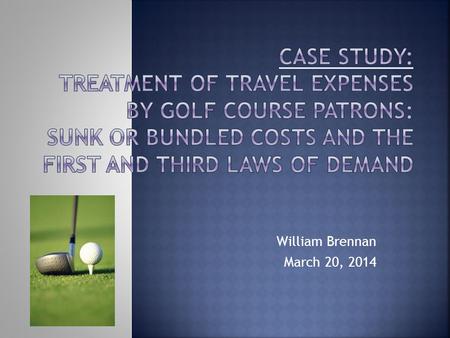 William Brennan March 20, 2014. Golfers represent an important and growing segment of the tourism market in Ohio State ranks 6 th nationally in the number.