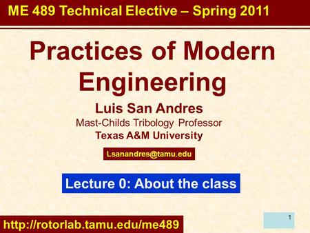 Practices of Modern Engineering