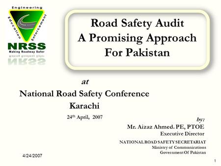 at National Road Safety Conference Karachi