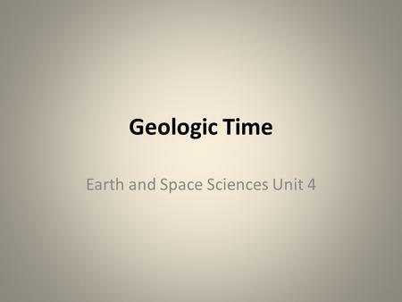 Earth and Space Sciences Unit 4